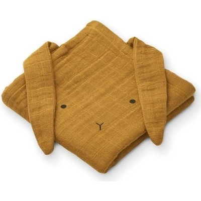 Liewood Hannah Mušelínové s oušky 2 ks Rabbit Golden Caramel