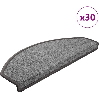 vidaXL Изтривалки за стълби, 30 бр. , 65x24x4 см, тъмносиви, полукръгли, големи (3365750)