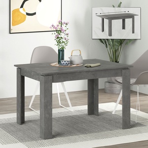 TopMebel Разтегателна трапезна маса Tolmen TopMebel от меламин в ретро сиво 120/170x80x75cm