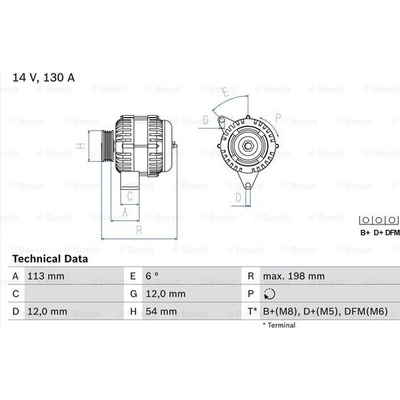 BOSCH generátor 0986049000