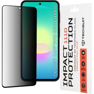 Techsuit Поверителен стъклен протектор Techsuit 111D Privacy Full Glue - Samsung Galaxy A27 5G - Черен