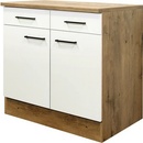 Flex-Well Kuchynská skrinka Vintea spodná, zásuvky + dvierka, 80 x 85 x 57,1 cm