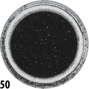 Aspira Glitrový prach na nechty čierny 50