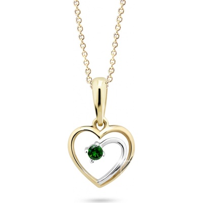 Cutie Diamonds bicolor přívěsek ze žlutého zlata se smaragdem DZ6300 1602 40 SM X R1