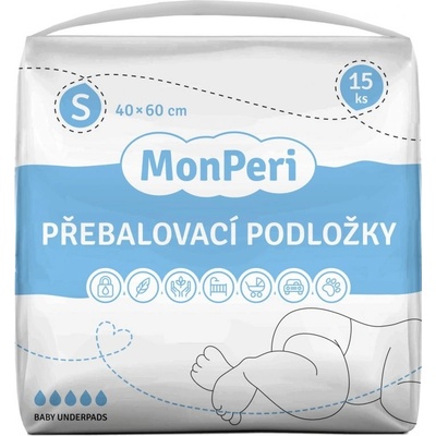 Přebalovací podložky MonPeri S 40 × 60cm 15 ks