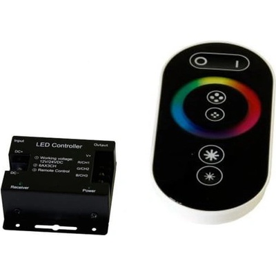 ECOLIGHT Dálkový dotykový ovladač černý pro RGB LED pásky - max 216W