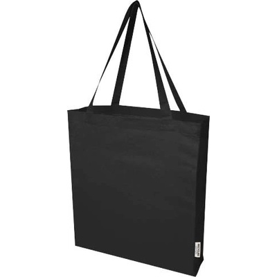 Madras nákupná taška z recyklovanej bavlny 140g/m² GRS 12L - Čierna