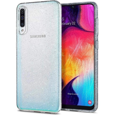 Spigen Liquid Crystal Glitter Case - тънък силиконов (TPU) калъф за Samsung Galaxy A50s, A50, A30s (прозрачен)