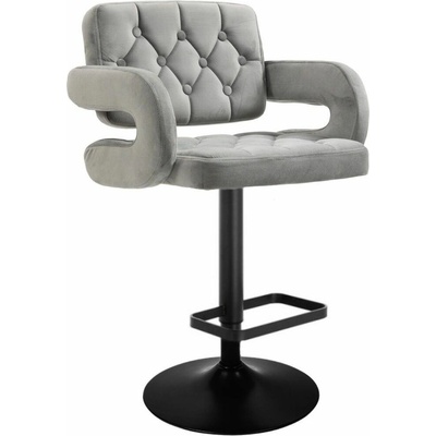 LuxuryForm Design Adria Velur na čiernom tanieri šedá