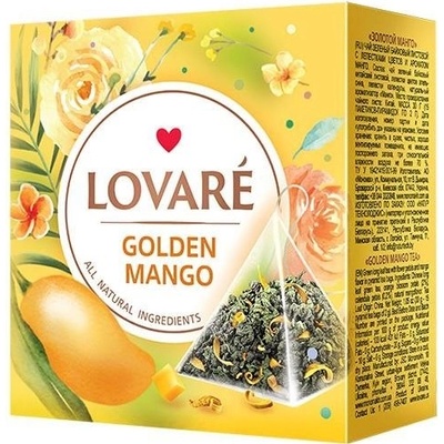 Lovaré Golden Mango zelený čaj 15 pyramíd