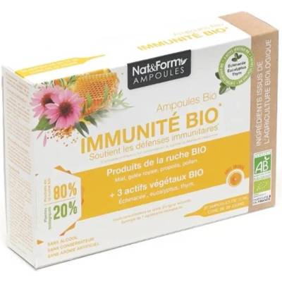 Nat&Form Immunite Bio Формула за имунитет, 20 ампули, Nat&Form (024792 (AMP_IMMU))