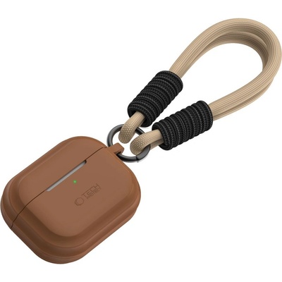 Tech-Protect Силиконов кейс с ремък за AirPods Pro 1 / 2 от Tech Protect Silicone Rope - Chocolate Brown (5906302313242)