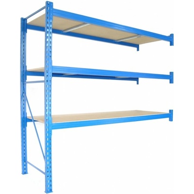 Biedrax Regál prídavný 80 x 200 x 200 cm 3 police modrý