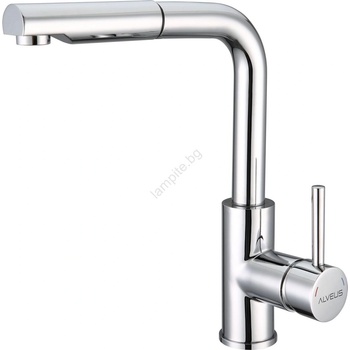 Alveus 1135365 - Смесител sara с изтегляща се душ слушалка, 29, 7 см, хром (av0106)