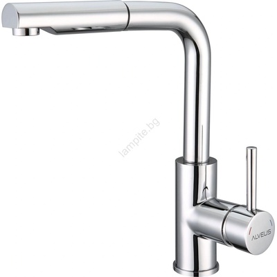 Alveus 1135365 - Смесител sara с изтегляща се душ слушалка, 29, 7 см, хром (av0106)