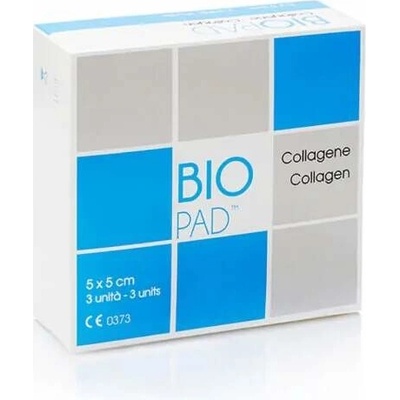 BIOPAD kolagénové krytie rán 5x5x0,7 cm, sterilné 1x3 ks