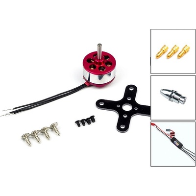 DW Hobby Střídavé combo MM1906A ADH300S -2400kv + 20A ESC unašeč 3,5mm konektory