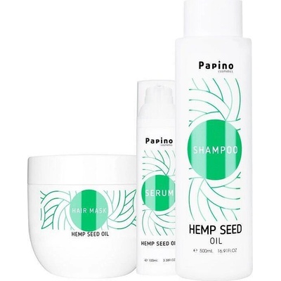 Papino Cosmetics Дълбоко подхранващ комплект с масло от конопено семе Papino Cosmetics Hemp Shampoo