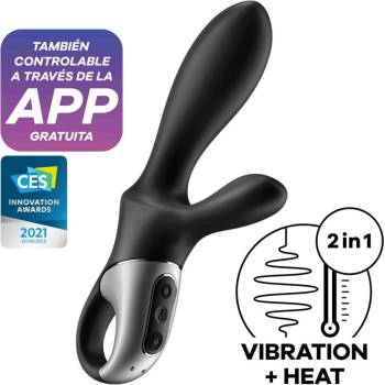 Satisfyer Heat Climax+ - умен, затоплящ анален вибратор (черен)