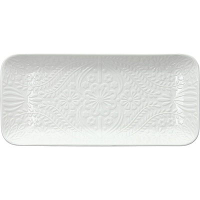 Tognana Правоъгълен поднос TOGNANA Ornament Copenhagen, порцеланов, 30.5х14cm, бял (OE034305697A)