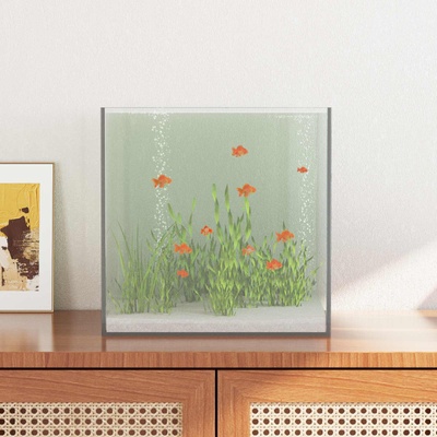 vidaXL Аквариум със съхранение Прозрачен 30 x 30 x 30 cm Стъкло (42020380)