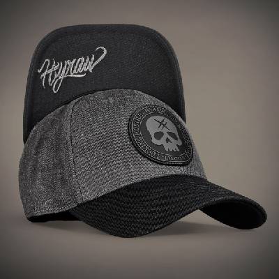 шапка с козирка hyraw - death shadow grey - 261tr02