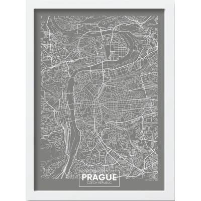 Wallity Prague obraz šedá