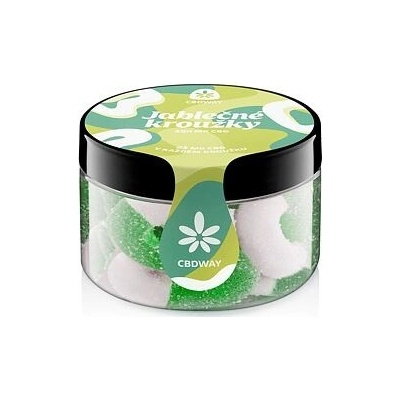 CBD WAY Kyselé želé kroužky s příchutí jablka 250 mg 100 g