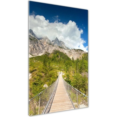 Vertikálny foto obraz fotografie na skle Visiace most 50x100 cm