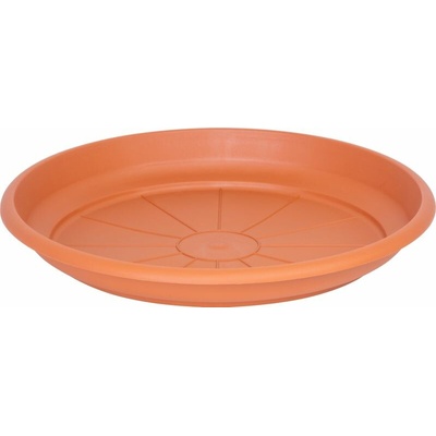 Podložka pod kvetináč ICS ERICA okrúhla, farba terakota, plast, 38 cm