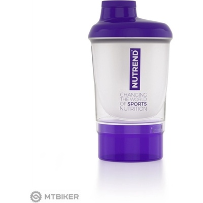 Nutrend Šejkr 2019 300ml + zásobník - fialovoprůhledný