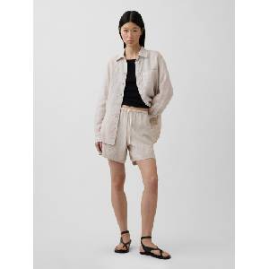 GAP Ленени къси панталони GAP GAP | Bezhov | ЖЕНИ | XS