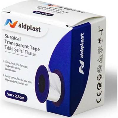 Aidplast Průhledná porézní náplast na cívce 5 m × 5,2 cm