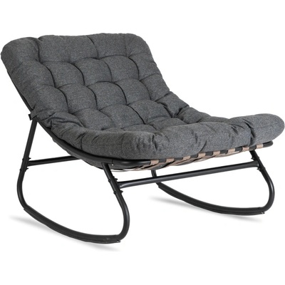 JAKS Houpací křeslo látka Aurora šedá