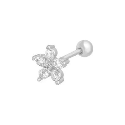 Ornamenti piercing se zirkony silver OOR350028