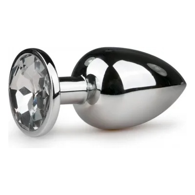 Loving Joy Метален анален разширител в сребристо с кристал Precious L