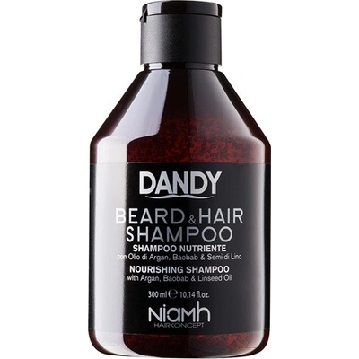 Dandy Beard & Hair Shampoo šampón na vlasy a fúzy Nourishing Shampoo with Argan Baobab & Linseed Oil 300 ml