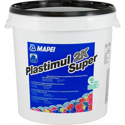 MAPEI Plastimul 2K Super dvojzložková bitúmenová hydroizolácia základov 22.9 kg (zložka A: 16.9 kg + zložka B: 6 kg) Čierna