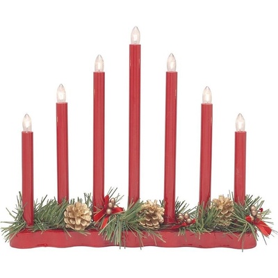 Markslöjd Markslöjd 704018 Vianočný svietnik HOL 7xE10 0,06W 230V červená ML0843