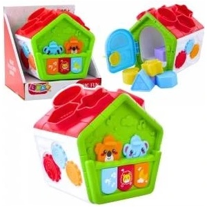 LEAN Toys Interactive Educational Sorter House for Toddlers Green