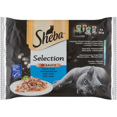 Sheba SELECTION rybí výběr ve šťávě 4 x 85 g