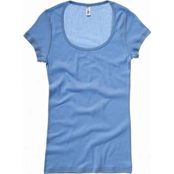 Bella Sheer Tričko Mini Rib modré