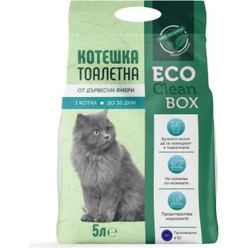 Eco Clean Box - котешка постелка от дървесни фибри /на пелети/