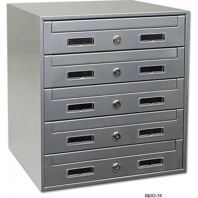 Poštová schránka RICHTER BK02-5 (STRIEBORNÁ), Oceľ strieborná, Richter strieborný