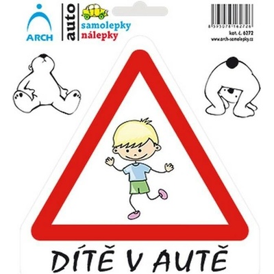Walteco Dieťa v aute - veselý chlapec, 150x180mm, nálepka Množstvo: 1 ks , 20182