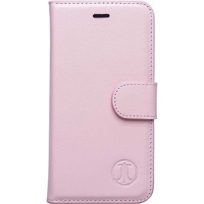 JT BERLIN LeatherBook Style Case - хоризонтале кожен (естествена кожа) калъф тип портфейл за iPhone 8 Plus, iPhone 7 Plus (розово злато)