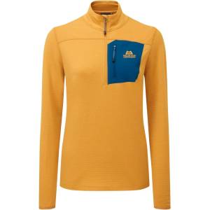 Mountain Equipment Дамски поларен пуловер Mountain Equipment Women's Lumiko Zip T Fleece jumper - Butterscotch / Majolica Blue - размер 38 (EU) (105-3479-0713)