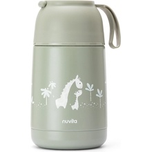 Nuvita Termoska s silikonovým držákem 620 ml Sage Green