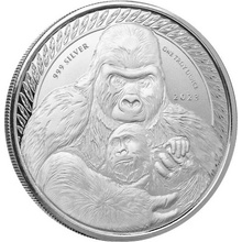 Scottsdale Mint Stříbrná mince Gorilla Kongo 2023 1 oz