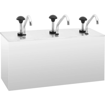 vidaXL Диспенсър за сос от неръждаема стомана, 3 x 3, 5 л (51234)